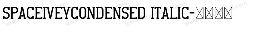 SpaceIveyCondensed Italic字体转换